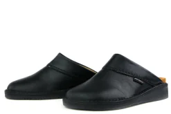 Pantoffels^Amako Zweedse Muilen Zwart Glad