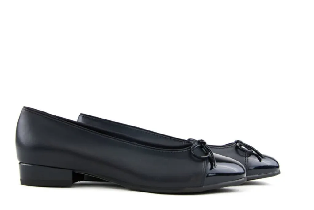 Ballerina's | Loafers / Instappers^Ara Ballerina Bari Blauw Leer Lak
