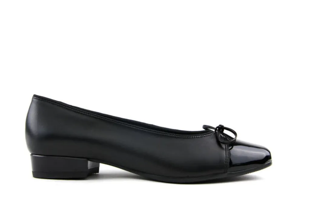 Ballerina's | Loafers / Instappers^Ara Ballerina Bari Zwart Leer Lak