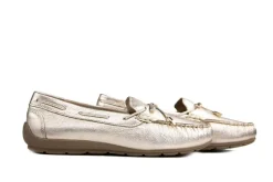 Mocassins | Loafers / Instappers^Ara Loafer Perth Metallic Platin