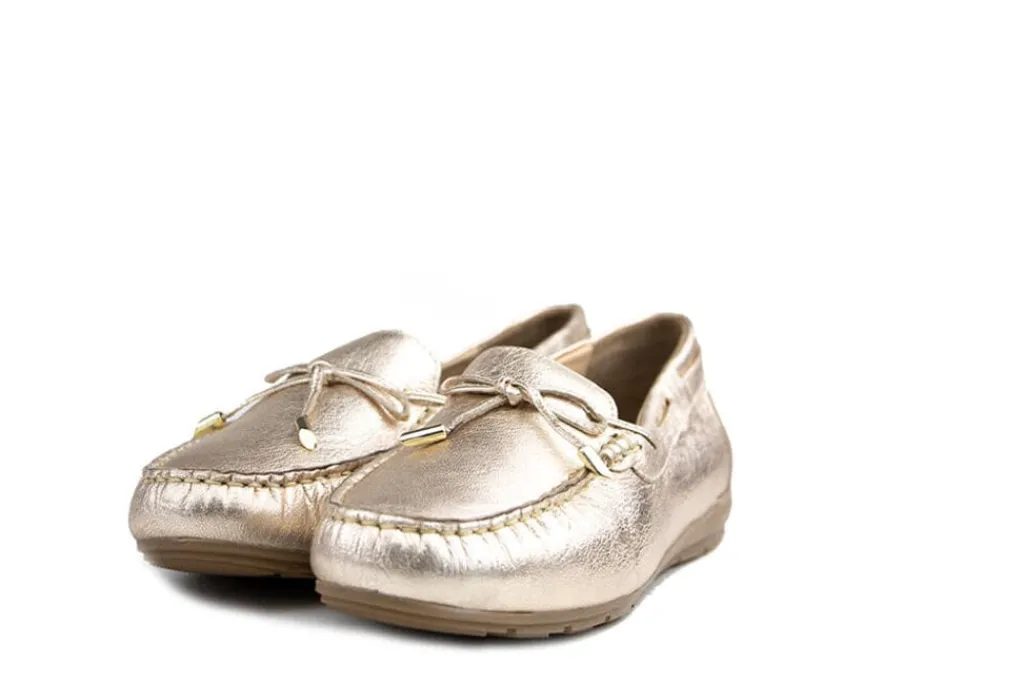 Mocassins | Loafers / Instappers^Ara Loafer Perth Metallic Platin