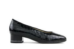 Pumps^Ara Pump Graz Schwarz Croco Lak