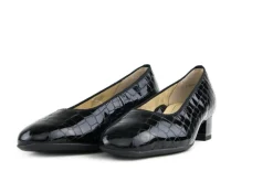 Pumps^Ara Pump Graz Schwarz Croco Lak