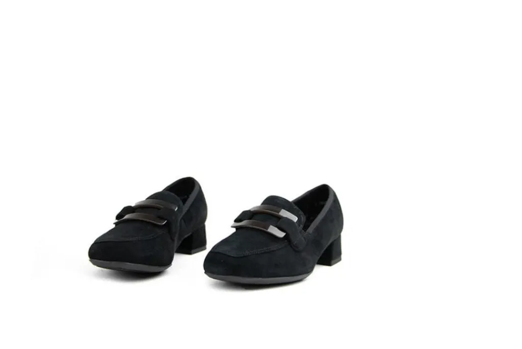 Pumps | Wijdte H^Ara Pump Schwarz Samtchevro