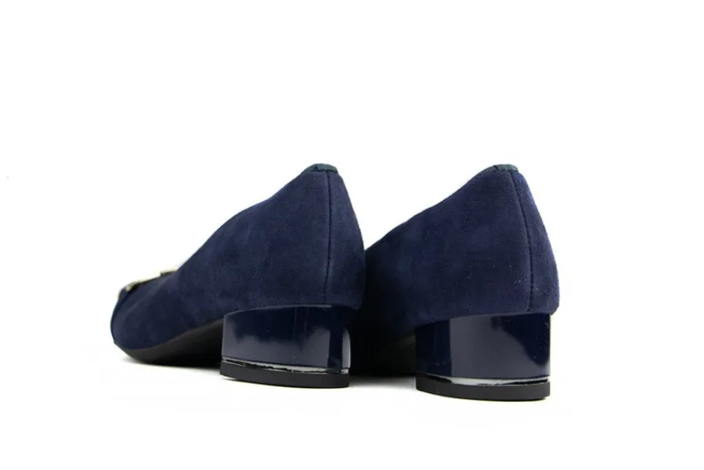 Pumps^Ara Pumps Ketting Donkerblauw Suede