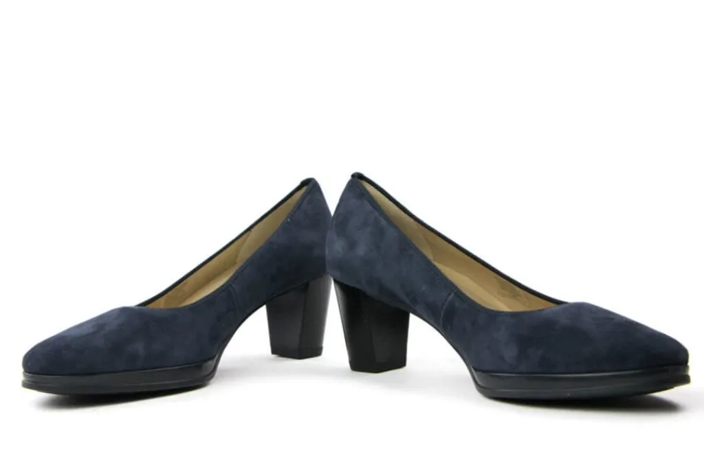 Pumps^Ara Pumps Samtchevro Blauw Suede