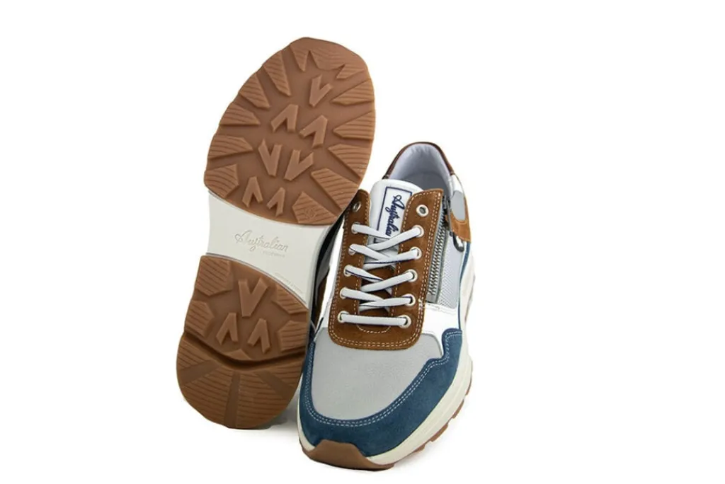 Sneakers^Australian Sneaker Connery H Grey Blue Tan