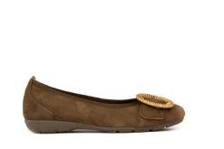 Ballerina's | Loafers / Instappers^Gabor Ballerina Gesp New Whisky Samtchevreau