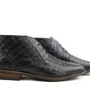 Hoge Veterschoenen | Nette Schoenen^Berkelmans Albardon Black Brown Kroko