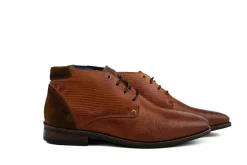 Hoge Veterschoenen | Nette Schoenen^Berkelmans Hoge Veterschoen Sarvar Cognac Print