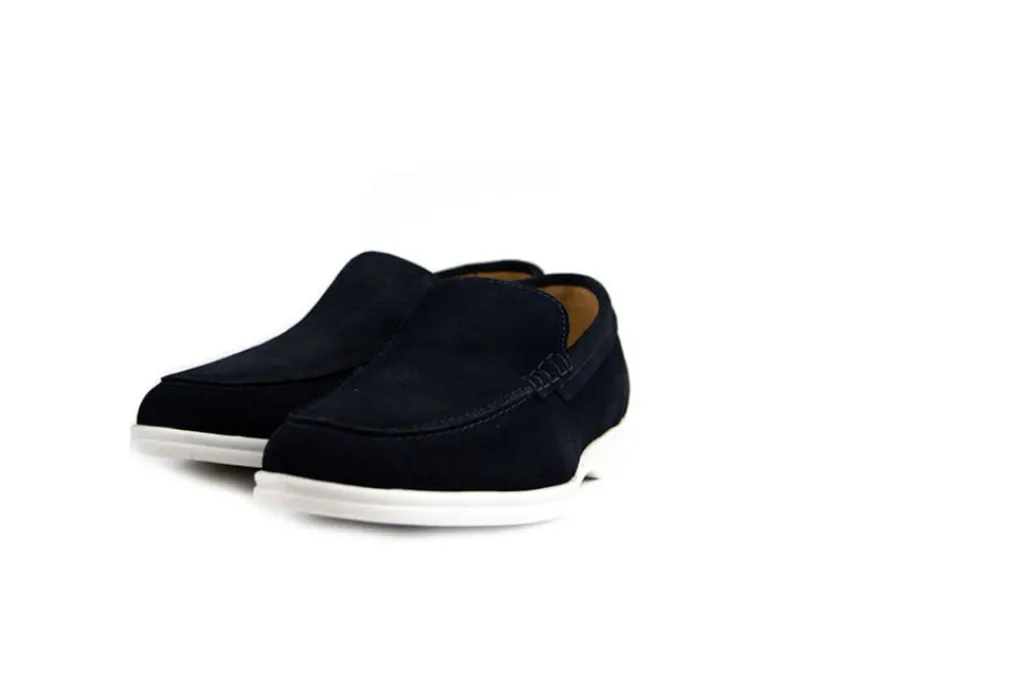 Loafers / Instappers^Berkelmans Loafer Ascari Navy Marino Suede