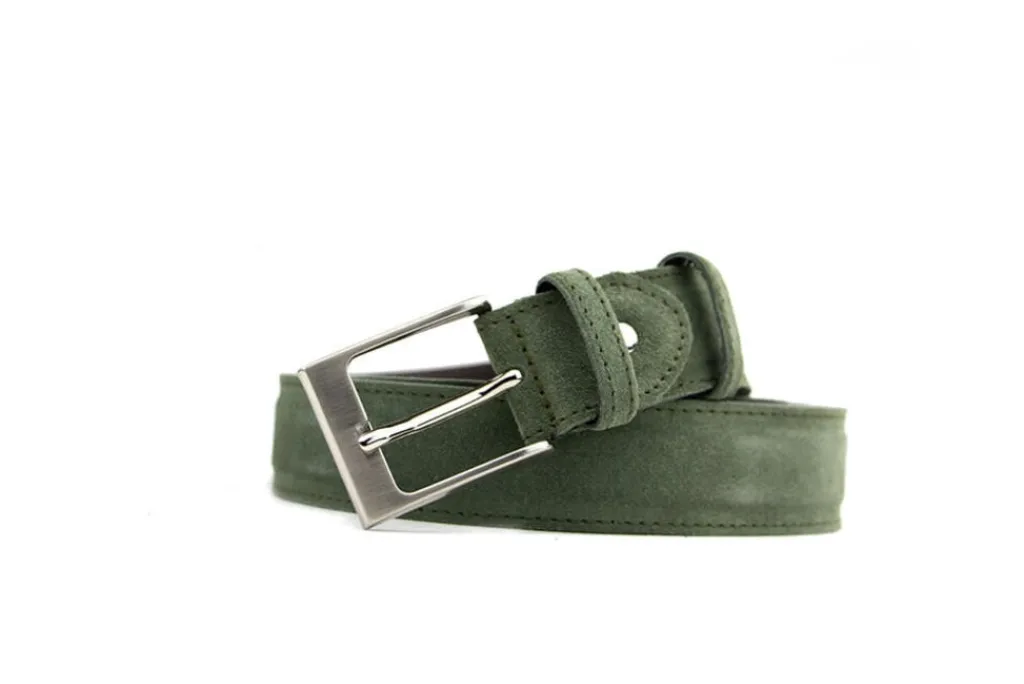 Riemen | Herenaccessoires^Berkelmans Riem Hedge Green Suede