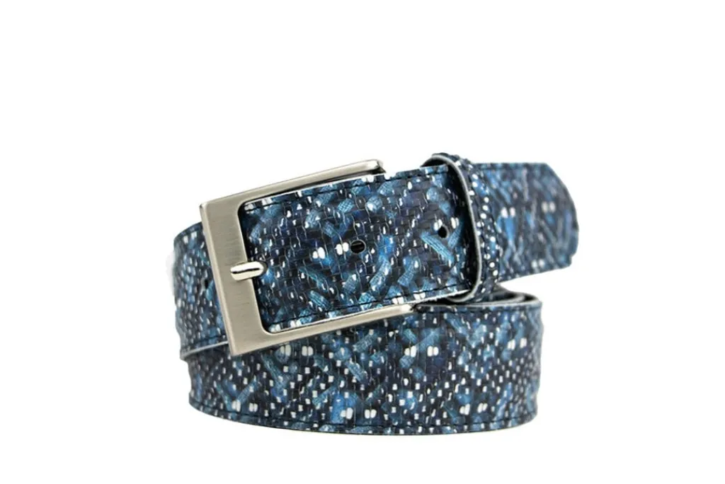 Riemen | Herenaccessoires^Berkelmans Riem Navy Print