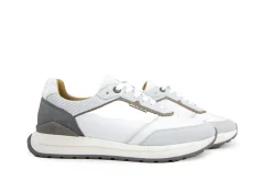 Sneakers^Berkelmans Sneaker Hondo White Calf Grey Suede