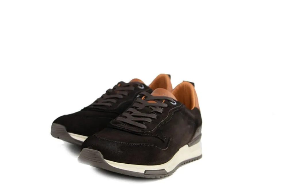 Sneakers^Berkelmans Sneaker Kyalami Dark Brown Suede