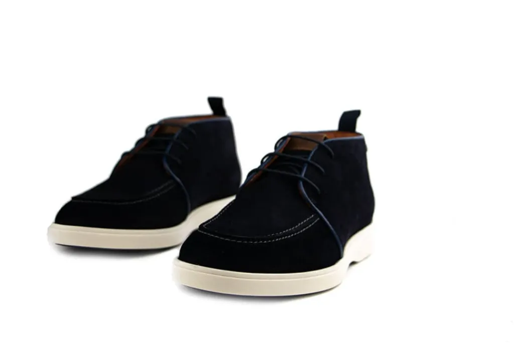 Veterboots En Bikerboot^Berkelmans Veterboot Jerez Navy Suede