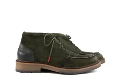 Veterboots En Bikerboot^Berkelmans Veterboot Nijvel Green Suède