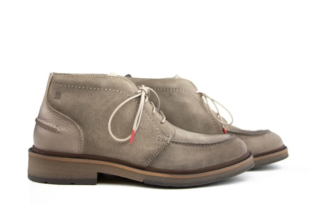 Veterboots En Bikerboot^Berkelmans Veterboot Nijvel Taupe Suède