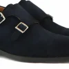 Gespschoenen | Nette Schoenen^Berwick Gesp Blauw Baltic Suede