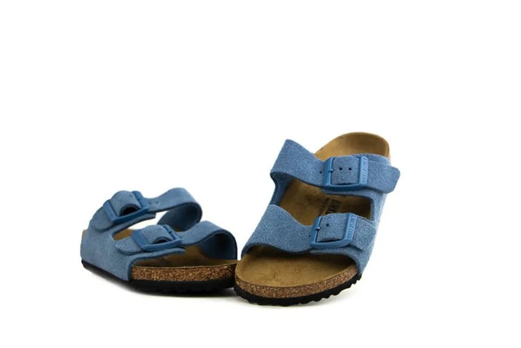 Slippers | Sandalen En Slippers^Birkenstock Arizona Elemental Blue Suede Narrow