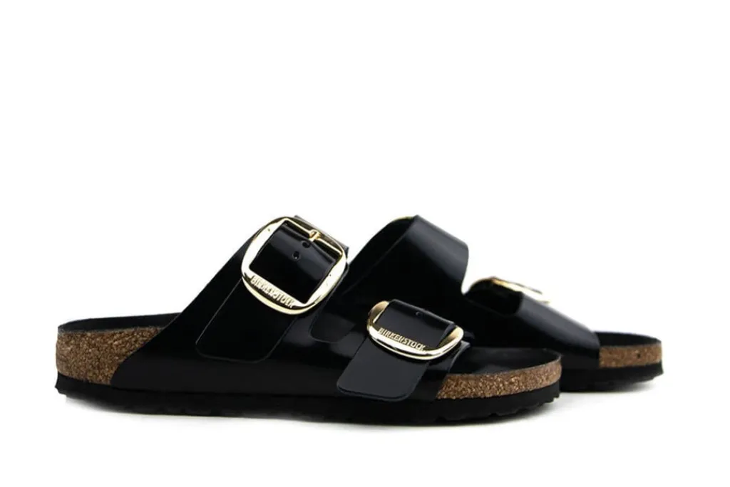 Slippers | Sandalen En Slippers^Birkenstock Arizona Leather Patent High Shine Black Narrow
