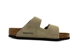 Slippers | Sandalen En Slippers^Birkenstock Arizona Taupe Suede Narrow