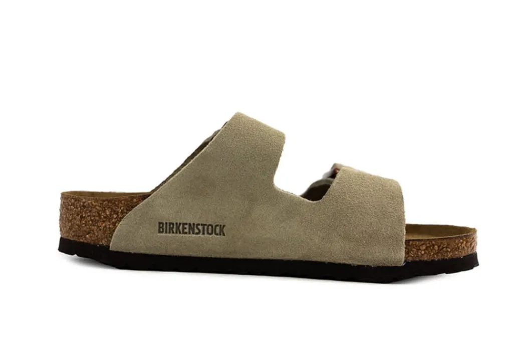 Slippers | Sandalen En Slippers^Birkenstock Arizona Taupe Suede Narrow