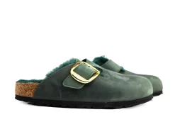 Slippers | Sandalen En Slippers^Birkenstock Boston Big Buckle Shearling Thyme