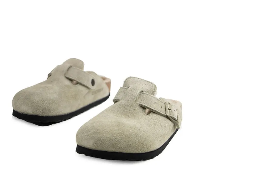 Slippers | Sandalen En Slippers^Birkenstock Boston Shearing LEVE Taupe Suede