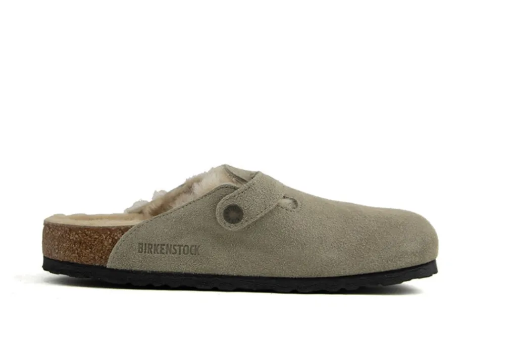 Slippers | Sandalen En Slippers^Birkenstock Boston Shearling LEVE Taupe