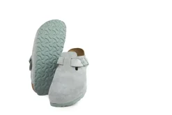 Slippers | Sandalen En Slippers^Birkenstock Boston Suede Pure Sage Narrow