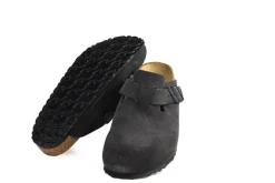 Slippers | Sandalen En Slippers^Birkenstock Boston Suede Velvet Grey Narrow