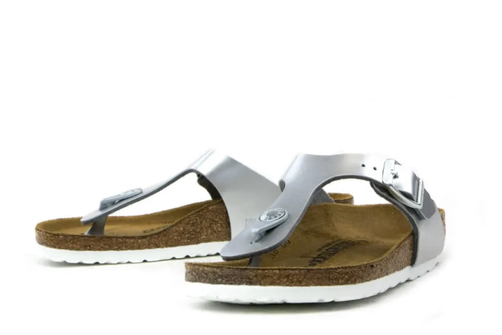 Slippers | Sandalen En Slippers^Birkenstock Gizeh Electric Metallic Silver
