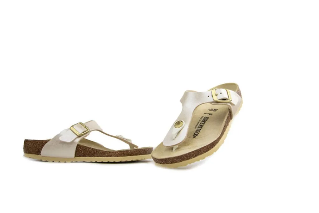 Slippers | Sandalen En Slippers^Birkenstock Gizeh Kids Graceful Pearl White Narrow
