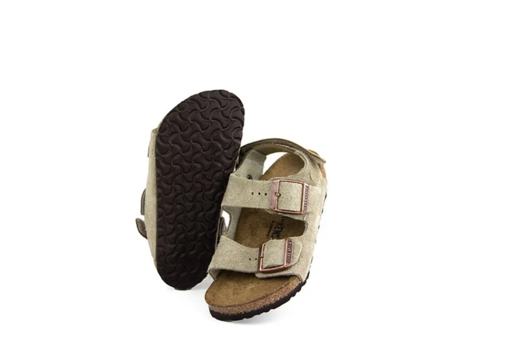 Sandalen | Sandalen En Slippers^Birkenstock Milano AS Kids Taupe Narrow