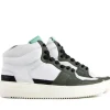 Sneakers^Blackstone Hoge Sneakers Dwayne Wit Groen