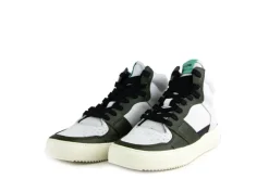 Sneakers^Blackstone Hoge Sneakers Dwayne Wit Groen