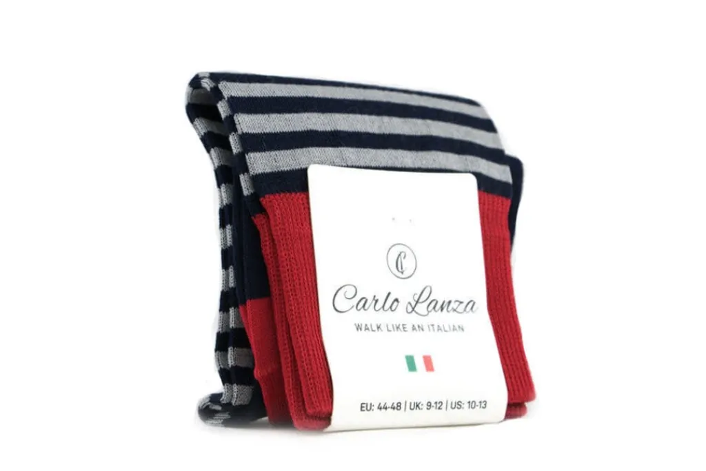 Sokken | Herenaccessoires^Carlo Lanza Sok Stripe Bologna