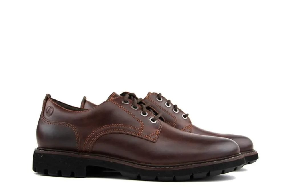 Veterschoenen^Clarks Veter Batcombe Tie Dark Tan