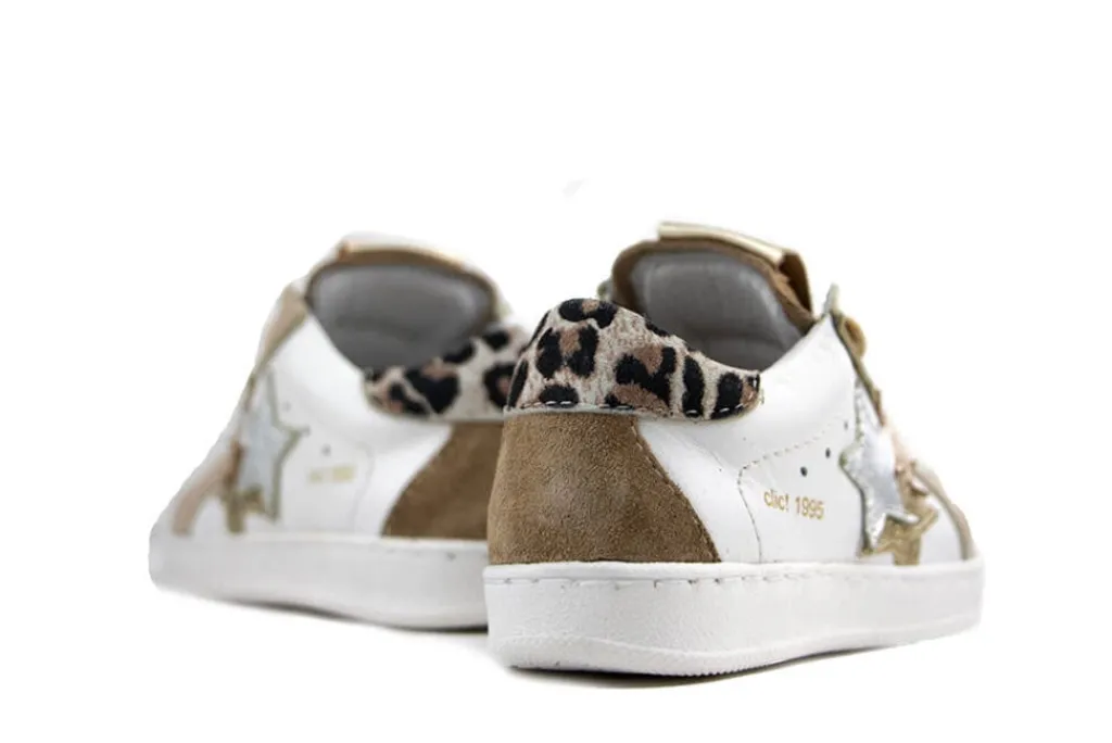 Sneakers^CLIC Sneaker Blanco Corda Leopard