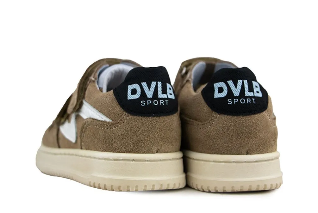 Sneakers^Develab Klittenband Sneaker Taupe Suède