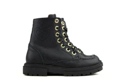 Veterboots En Bikerboots^Develab Veterboot Black Nappa
