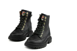 Veterboots En Bikerboots^Develab Veterboot Black Nappa