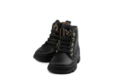 Veterboots En Bikerboots^Develab Veterboot Black Nappa