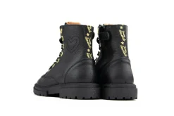 Veterboots En Bikerboots^Develab Veterboot Black Nappa