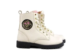 Veterboots En Bikerboots^Develab Veterboot Smiley Beige Nappa