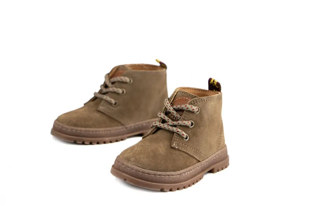 Veterboots^Develab Veterboot Taupe Suede
