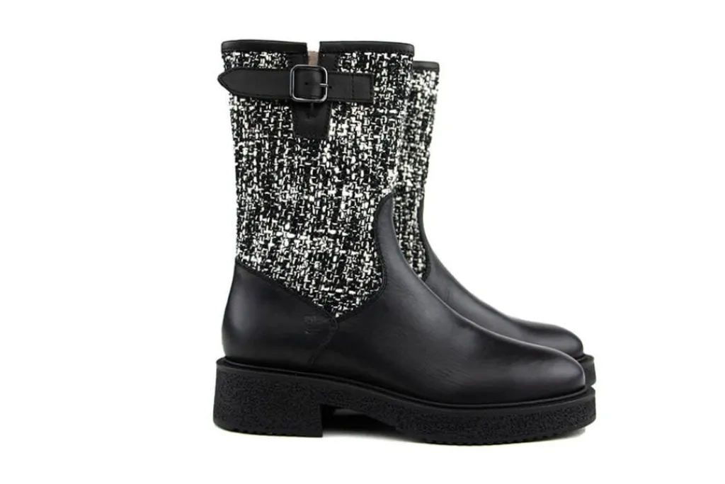 Veterboots En Bikerboots^DL-Sport DL Sport Bikerboot Vitello Nero Chanel