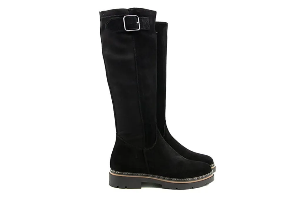 Laarzen^DL-Sport DL Sport Laars Gesp Velour Nero