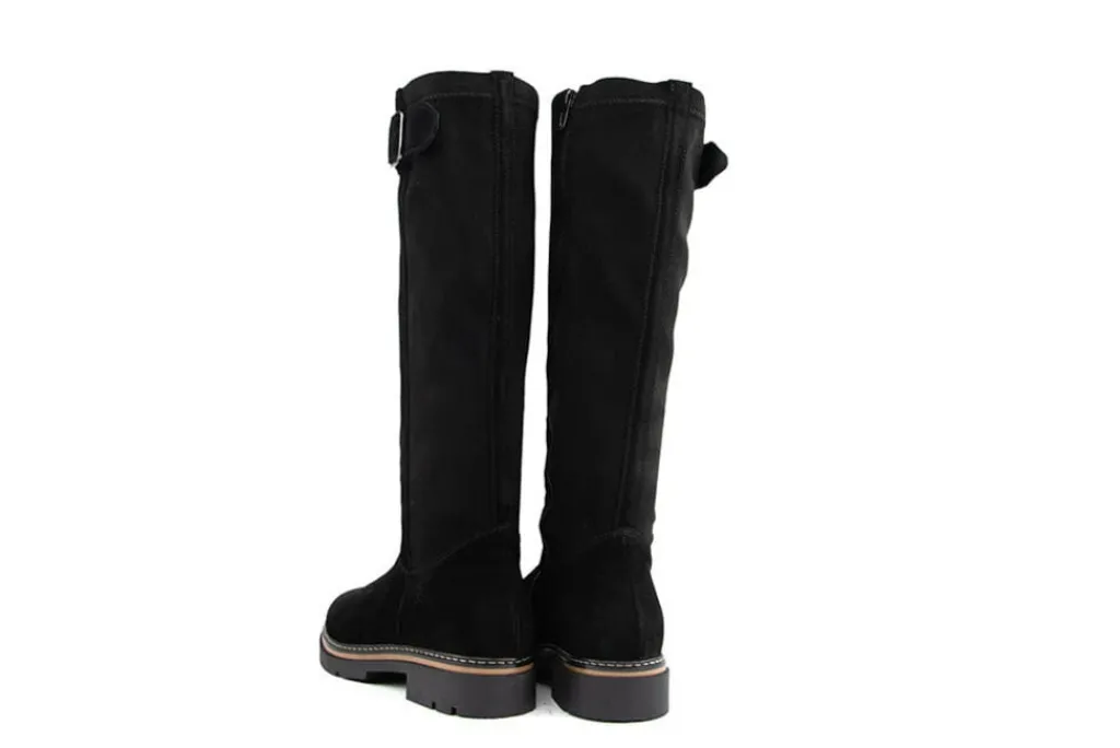 Laarzen^DL-Sport DL Sport Laars Gesp Velour Nero